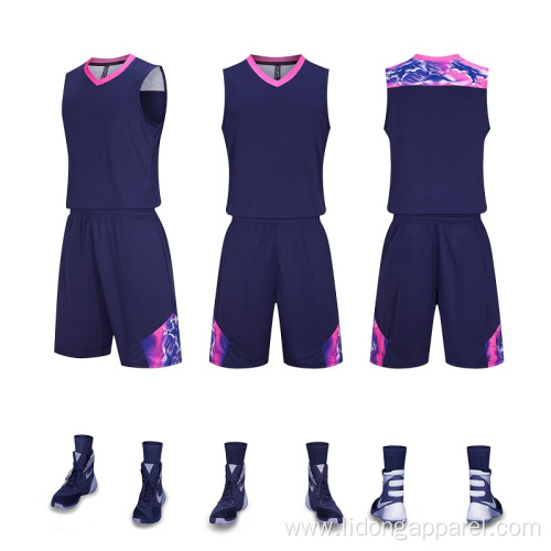 Basketball Uniform Design Plain Basketball Jerseys Set